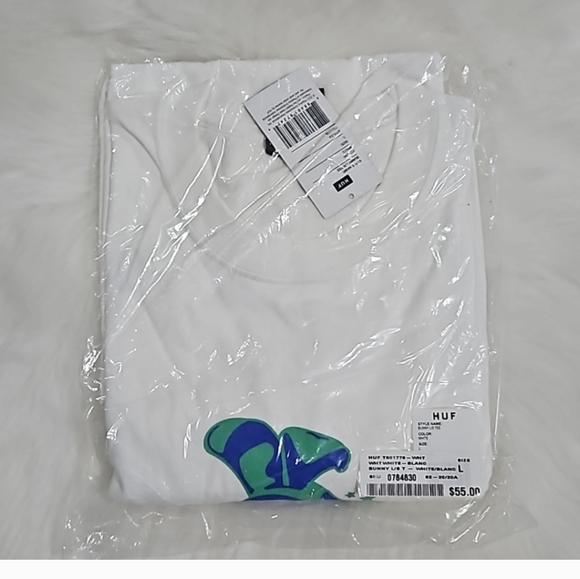 NWT Men's HUF X PLAYBOY BUNNY LONG SLEEVE SHIRT  M / L WHITE Limited Edition - Picture 5 of 8